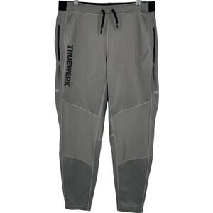 Men's Grey Black TRUEWERK M2 Transit Fleece Lined Sweatpants Joggers Sz L Long